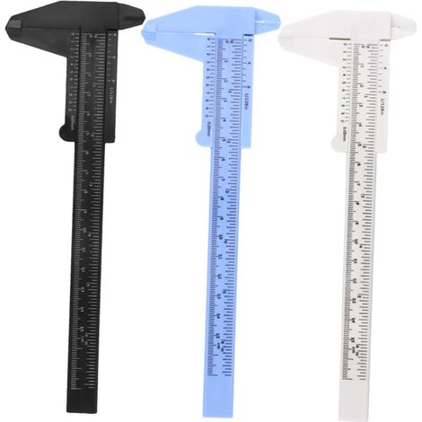 SOLUSTRE Mini pied à coulisse manuel en plastique, 3 pièces (1/5)