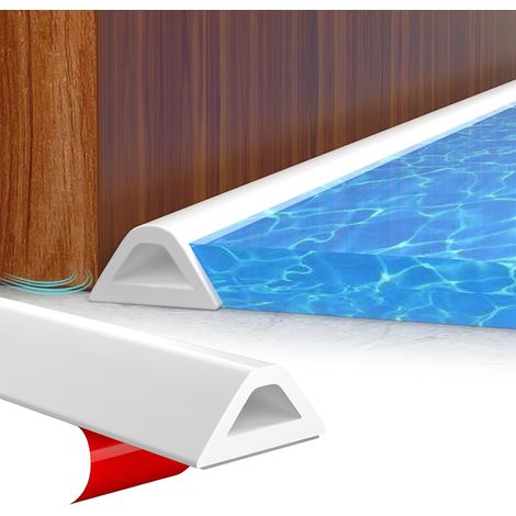 Barre de seuil de douche autocollante de 100 cm - En TPE résistant à la chaleur (130-150 °C) - Joint de douche 28,9 x 13,97 mm - Convient pour la cuisine, la salle de bain et le balcon (1/5)