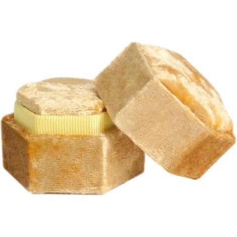 Boîte à bagues en velours Boîte à bijoux en velours pour bagues Hexagone vintage magnifique Double cadeau avec couvercle amovible pour demande en mariage, fiançailles, cérémonie de mariage (1/5)