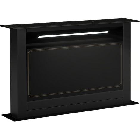 Klarstein – Hotte de plan de travail downdraft 60cm – Débit d'air 713,8 m³/h – Ultra silencieuse 52 dB – Écran tactile – Filtres lavables en aluminium – Noir