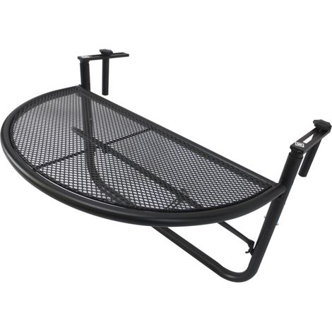 Table de rampe pliante avec 3 hauteurs métalliques réglables, 60 x 45 x 50 cm, noir
