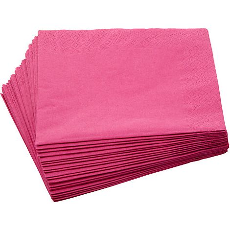 Tovaglioli a 3 veli, 20 pezzi, fucsia (1/2)