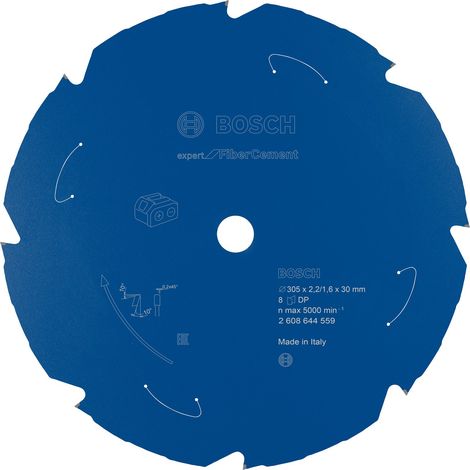 Lame de scie circulaire Expert for Fibre Cement Bosch pour scies à onglet sans fil 305 x 2,2 / 1,6 x 30 8 dents - 2608644559