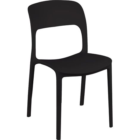 Sedia Impilabile 47x52xh83 cm in Polipropilene Risto Antracite (1/3)
