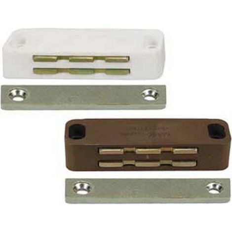 12PZ CRICCHETTI MAGNETICI GRANDI - mm.74x20x16h. attrazione Kg.14 marrone UC20