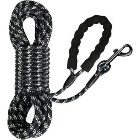 ANDIAMO Longe pour Chien. Long Laisse Chien Corde avec Poignée Rembourrée pour Chiens de Petites à Grandes Taille. Noir (5m) (1/5)