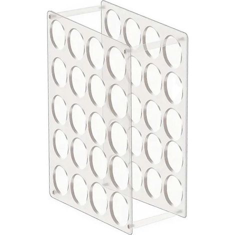 Support de rangement pour rouleaux de vinyle transparent, idéal pour la décoration d'un atelier d'artiste ou d'un bureau. (1/5)