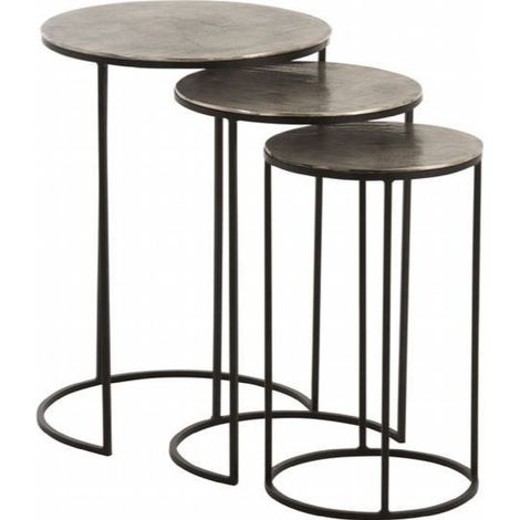 Tables gigognes rondes boolarra south - Noir (1/2)