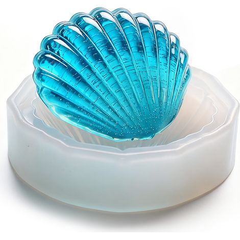 Moule en silicone en forme de coquillage pour la fabrication de fondant, de gâteaux, de savons et autres décorations (50-591) (1/5)