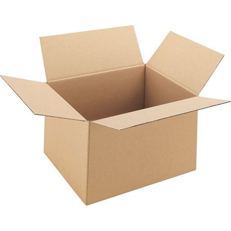 Caisse américaine kraft brun simple cannelure H 20 x L 25 x P 30 cm - Lot de 25 (1/2)