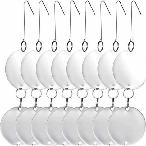 8 disques répulsifs anti-oiseaux CD en acier inoxydable Réfléchissants double-face Répulsifs anti-oiseaux Pigeons Mouettes Hirondelles Moineaux Grives Étourneaux Merles (1/5)