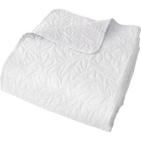 Couvre-lit en microfibre 240x220 cm – Imprimé floral – Souple et facile d'entretien – Garnissage 100% polyester – Enjoy Home