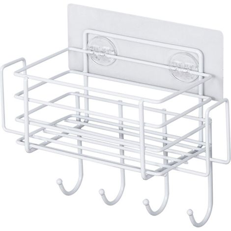 Organisateur d'évier - Porte-éponges - Panier d'égouttage - Étagère de rangement - Égouttoir - Étagère pour flacons d'épices - Protège-chiffons (1/5)