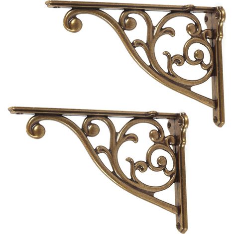 2 Supports Muraux Robustes, Étagère De Rangement À Trois Pieds, Support pour Panneau Mural, Support De Cloison avec Vis (20 X 14 Cm) (1/5)