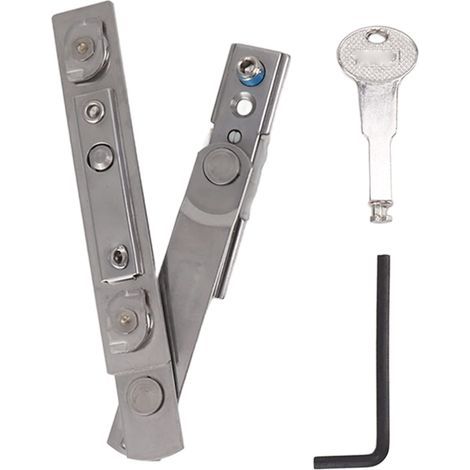 Charnière à Battant Dissimulée en Acier Inoxydable, Serrure de Fenêtre à L'épreuve des Enfants, Mise à Niveau de la Technologie D'isolation du Pont D'isolation Conception (Largeur de fente de 14 mm) (1/5)