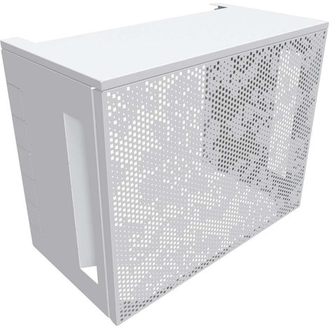 Atole – Cache climatiseur en aluminium thermolaqué – H. 113 cm x L. 110 cm x P. 64 cm – Protection anti-corrosion – Circulation optimisée des flux d'air