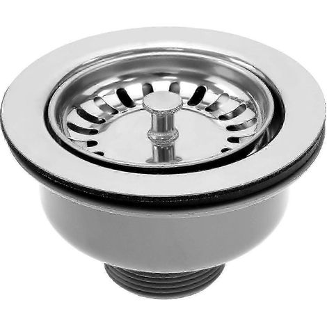 Bouchon de vidange en acier inoxydable compatible avec les paniers d'évier de cuisine, compatible avec les éviers de 83 à 90 mm de diamètre. Tous les accessoires sont inclus. (1/5)