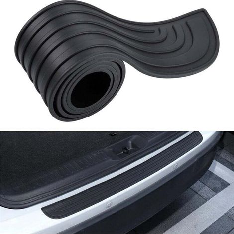 Car protection, adhesive protection for the rear baggage, accessorio per car door, 90 cm x 7 cm - Nero (1/4)