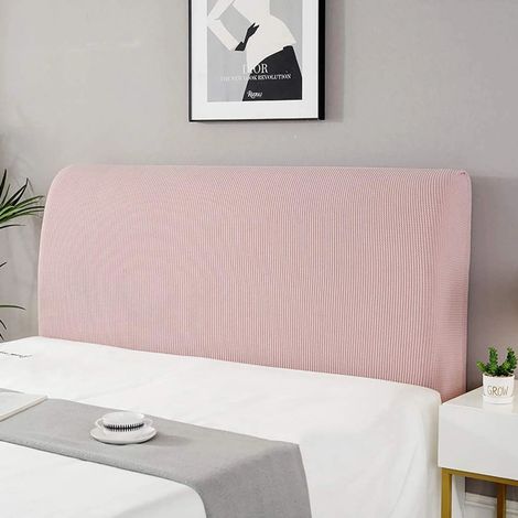 MINKUROW Kopfteilbezug, Kopfteilbezug, einfarbig gesteppter Boxspringbezug, staubdichter, elastischer Kopfbezug, All-Inclusive-Kopfteilbezug, Schlafzimmer, Nachbildung, Kirschblüte, Puderzug, 150–170 (1/5)