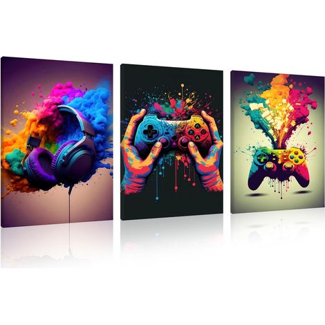 3 Panneaux Cadre en Bois Impression sur Toile Tableau 30x40cm Decoration Murale Chambre pour Decoration Chambre Salon Bureau (1/5)