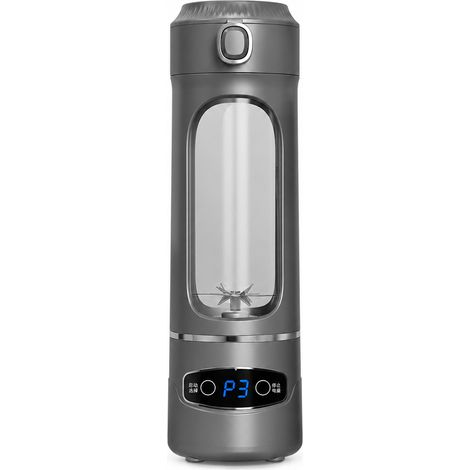 Blender Portable Rechargeable pour Smoothies et Glace Pilée, Gris, AJ-02 (1/5)