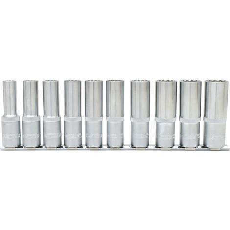 KS TOOLS Jeu de douilles 1/2" 12 pans longues 10 pces - 917.1750 (1/2)