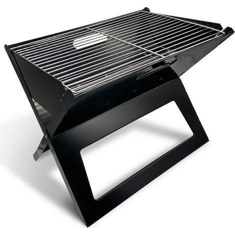 Griglia portatile pieghevole a forma di valigia, dimensioni 45x30x35 cm. (1/5)