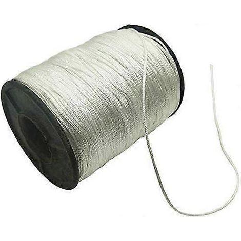 1 rouleau de 150 yards de cordon pour stores vénitiens - Cordon tressé en polyester blanc de 1,0 mm pour stores et fenêtres. Réparation de stores romains. Jardinage. (1/3)