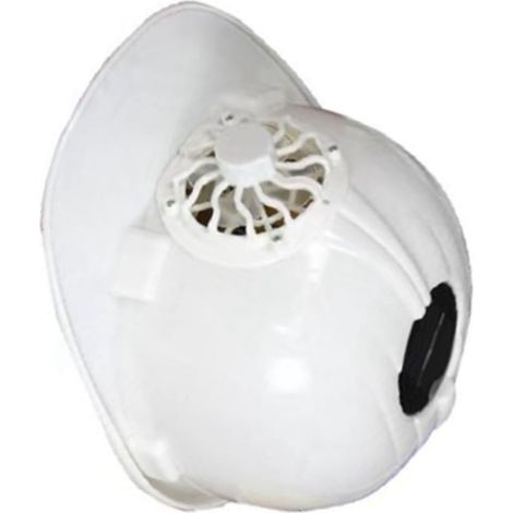 Casque de sécurité ventilé à énergie solaire, refroidissement frontal, anti-chaleur, blanc, pour chantier et extérieur été (1/5)