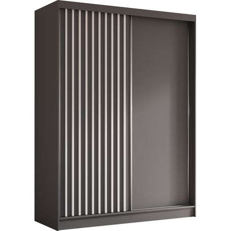 AX LIVING Cabinio Kleiderschrank 160 Schwebetürenschrank Grau/Weißen