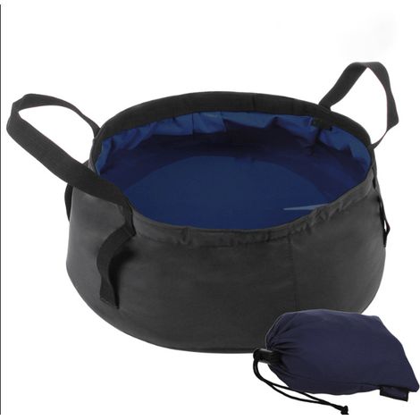 Blue Folding Basin, Portable Multifunctional Collapsible Bucket Lightweight and Waterproof Collapsib (1/4)