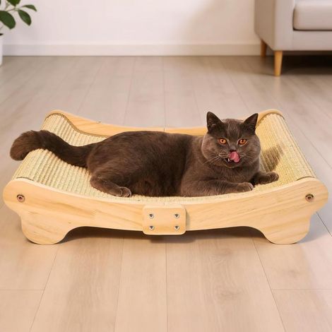 Griffoir pour chat sisal grattoir chat lit design incurvé 160° (1/5)