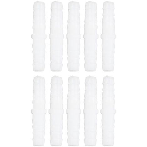 10 Stück gerade Schlauchverbinder aus Kunststoff mit Widerhaken, gleichschenklige Verbinder, Verbindungsstücke, Adapter 6-6 mm (1/5)