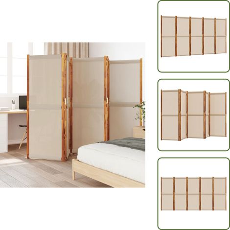 The Living Store 5-tlg. Paravent Taupe 350x180 cm - Raumteiler (1/5)