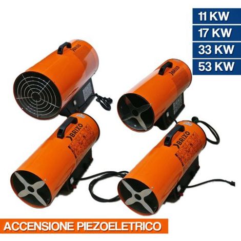 GENERATORE ARIA CALDA DI CALORE A GAS BRIXO RISCALDATORI A CANNONE 33950V 11KW (33950) (1/5)