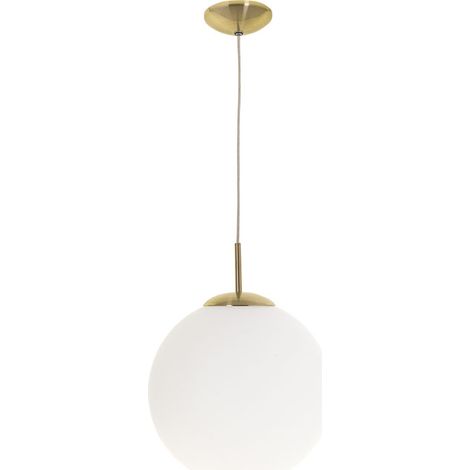 Lampara Colgante Global 1xe27 Blanco/oro 20d de FABRILAMP.