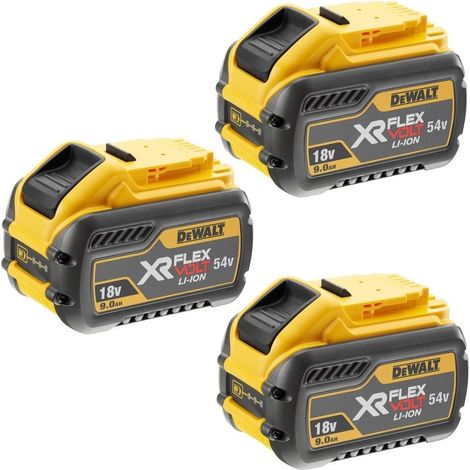 Dewalt DCB547 18v / 54v XR FLEXVOLT 9.0ah Battery DCB547-XJ - 3 Pack Flex Volt (1/3)