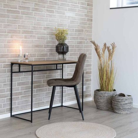 Scrivania Vita con finitura in metallo effetto rovere naturale (1/5)