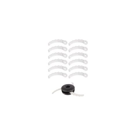 Bardusch – Lot de 12 lames plastiques pour débroussailleuse Makita – Longueur 10.1 cm – Largeur 4.03 cm – Compatible avec modèles DUR189RF, DUR191LZX3 - 198383-1