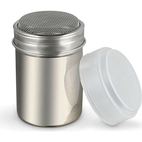 Icing Sugar Shaker, Chocolate Sifter for Cocoa Spice Powder Cappuccino Sugar (M) (1/4)