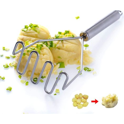 Le presse-purée est en acier inoxydable.Le processus de broyage ondulé rend la nourriture meilleure que vous le souhaitez. Le presse-purée est une bonne aide pour toute la cuisine familiale, (1/5)