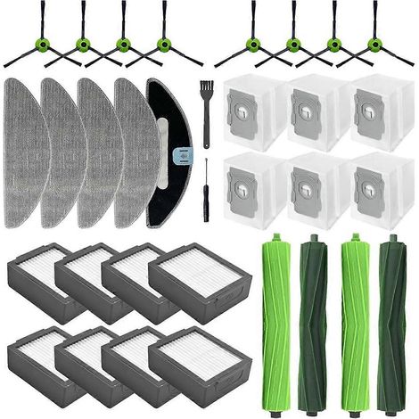 Pièces de rechange pour aspirateurs combinés J5+ et I5+ Plus : accessoires, brosses rotatives, filtres, lingettes de nettoyage, brosses latérales et sacs à poussière. (1/5)