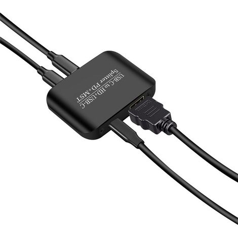 Compatible con 4K60, TYPE-C a + TYPE-C, admite heterodino y homodino, divisor de potencia PD, MST/PD (1/2)