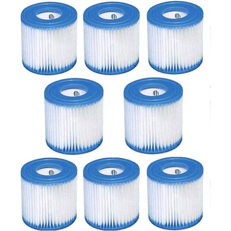 Set of 8 Replacement Filter Cartridges Compatible with Intex 28601/28602 Filter Cartridges for Intex Type H 29007E - for Above Ground Pools (1/5)