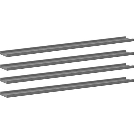 Maison Exclusive - Wandregale 4 Stk. Grau 115x9x3 cm