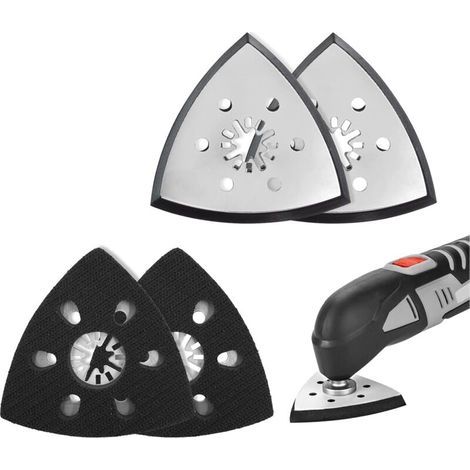 4-teiliges Dreieck-Schleifplatten-Set für Parkside Multitool, 93 mm (1/4)