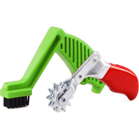 Ensemble d'outils de nettoyage pour éperon de nettoyage et tampon de polissage en laine et brosse en mousse(vert) (1/5)