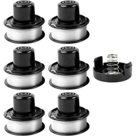 Ineasicer Lot de 6 bobines de fil de rechange pour débroussailleuse Black Decker RS-136-BKP/682378-02 de 6,1 m à alimentation automatique pour GL250/GL310/GL360 (1/4)