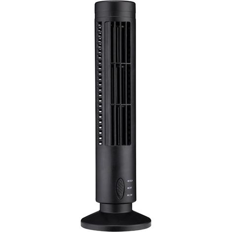 Acouto Ventilateur Tour USB sans Lame 2 Vitesses (BLACK) (1/5)