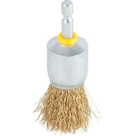 Wolfcraft 2738000 Brosse laiton pinceau queue 6 pans 1/4`` 25 mm (1/3)